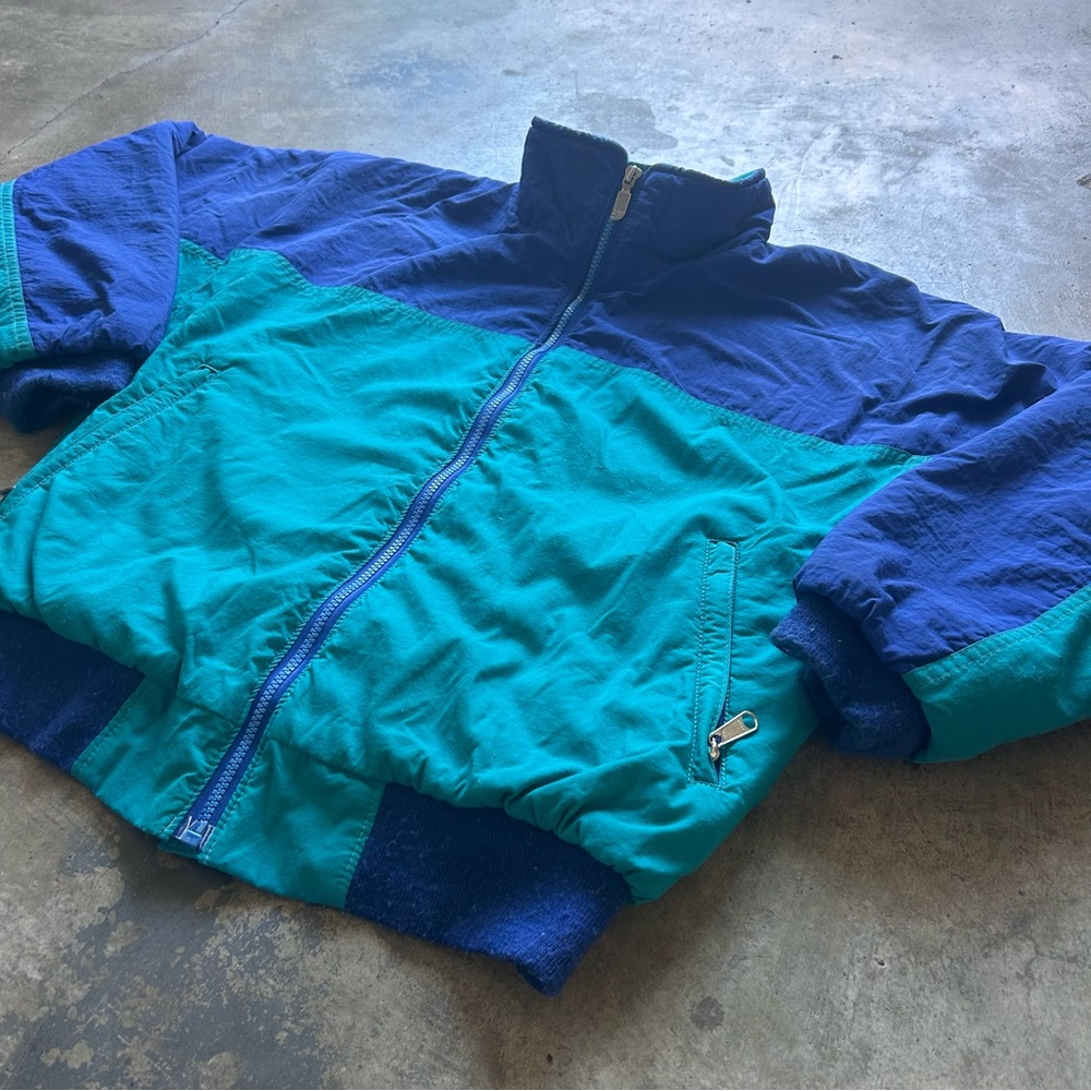The North Face Kids Teal and Navy Puffer Jacket
